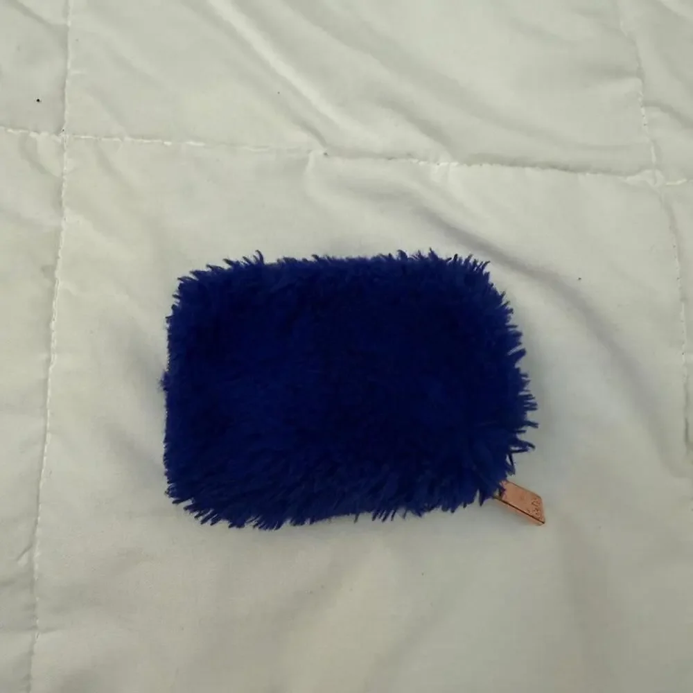 Urban outfitters blue fluffy wallet